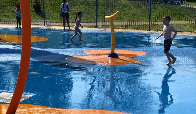 Wet park playground